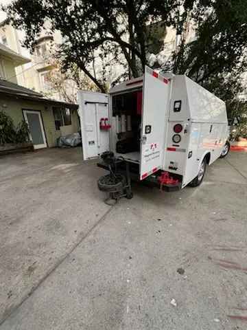 Magnet Plumbing service vehicle on-site for Sewer Line Repair in Glassell Park